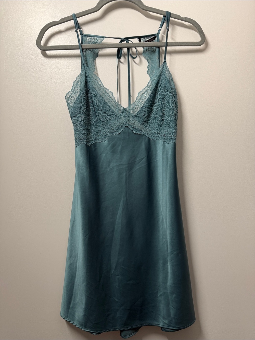 VS Lace-Trim Satin Chemise